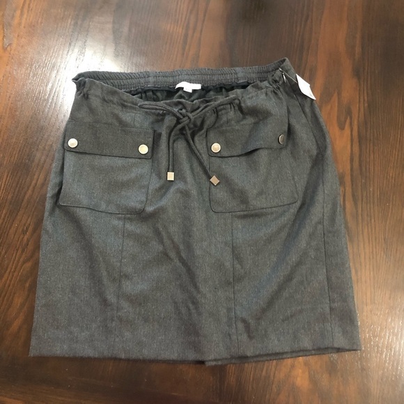 NWT⭐️ A PEA IN‎ THE POD maternity GRAY WOOL blend SKIRT M business work casual - Picture 11 of 12